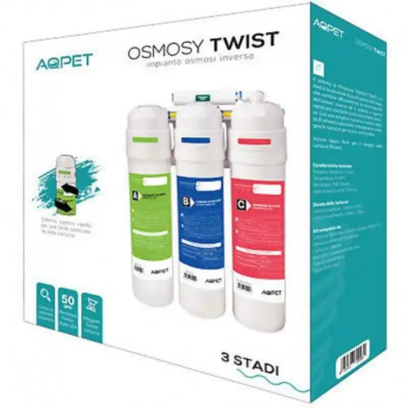 Aq Pet Twist 3 - Impianto Osmosi Inversa 50 Galloni - Natura Amica Shop