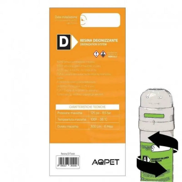 AQ PET Twist D - Ricambio filtro resina deionizzante -