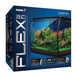 Fluval Flex 2.0 - Acquario di Design Completo 57 Litri con LED RGB+W