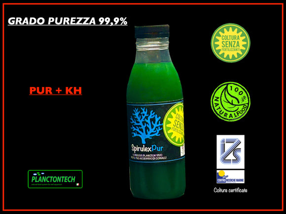 PLANCTONTECH  SPIRULEXPUR 500 ml  + KH  - Alimentazione con incremento di Kh