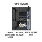 BLU BIOS Sirius 51 LED – Acquario Completo 45 Litri con Illuminazione Temporizzata