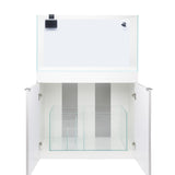 Mobile bianco con ante in vetro per l’acquario marino AQ PET Aqua 120 REEF ACCESSORIATO