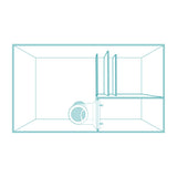 Schema del diagramma di un recinto subwoofer per l’acquario marino Aqua