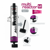 Filtro cilindrico AQUAMEDIC Multi Reaktor Gen II M con accenti viola e branding multi reactor