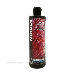 Flacone nero di Brightwell Aquatics Iodion per acquari marini da 500 ml per litri d’acqua