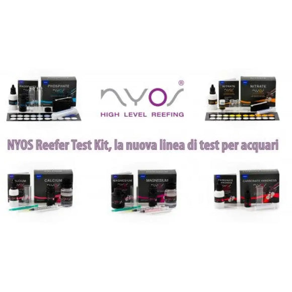 NYOS Kit Pro - Test colorimetrico KH+Ca+Mg+No3+Phosphate per