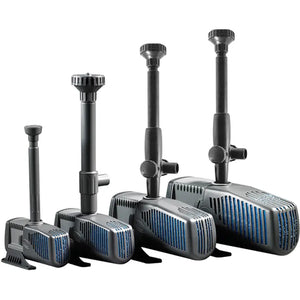 Set di pompe Syncrapond SICCE con teste fontana regolabili per laghetti